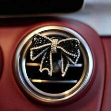 1pc/2pcs Car Air Vent With Diamond Bow Decoration - Bow - View 13