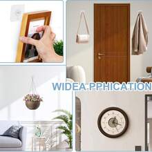 No-Drill Picture Hanging, Adhesive Picture Hanging Hooks, Transparent Adhesive Hooks For Frames, Bathrooms And Kitchens - One Size - View 10
