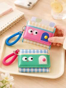 Personalized Card Holder Wallet With Name, Custom Mini Coin Purse, Cute ID Card Case Keychain Wallet For Women Girls Gift - Multicolor - View 1