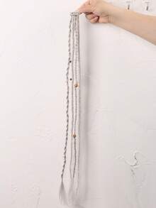 24 Inch Handmade Bohemian Style Clip-In Braided Hair Extensions, Bohemian Style Dreadlocks With Beads And Exquisite Accessories, Women's Braided Hair - Multicolor - View 7