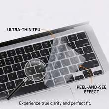 qialeduo Invisible Ultra-Thin American Version TPU Keyboard Protective Film, Compatible With MacBook Air Anti Fingerprint, Wear-Resistant And Dustproof Laptop Keyboard Protective Film - View 2