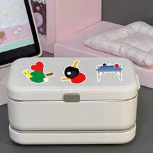 50pcs Table Tennis Sports Stickers Creative Luggage Skateboard Tablet Cartoon Decorative Decals - 50 Ping Pong Balls - View 10