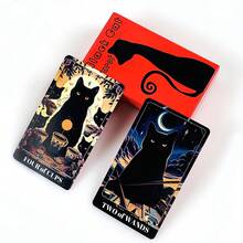 Black Cat Tarot Shadowy Cat Deck Feline Deck 78 Pcs Tarot Cards Based On Rider Waite System For Beginners - Multicolor - View 2
