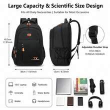 Backpack Men's Business Backpack, Large Capacity Men's And Women's Backpack, Travel Laptop Bag, Durable Hardware, And Comfortable Handheld Design. - Multicolor - View 3
