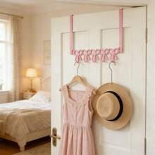 Pink Bow-Shaped Metal Hook, Designed For Over-The-Door Use, Suitable For Girls' Room, Closet, Living Room, Bathroom And Bedroom, Space-Saving And Decorative - Pink - View 4