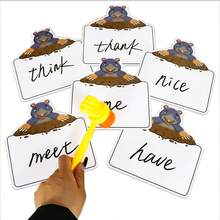 Quixorblex 10/20Pcs Reusable Double Sided Blank Dry Erase Flashcards With Markers, Cute Groundhog Laminated Writing Cards, Classroom Learning Teaching Aid, Teacher Supplies For Home Back To Class - Multicolor - View 9