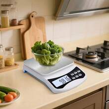 22lb High Precision Digital Kitchen Scale, Accurate Food Weighing, Unit Conversion/Zero Function, Portable & Easy To Clean, Battery Powered (Batteries Not Included), Gram/Ounce Measurement, For Baking And Cooking - Multicolor - View 8