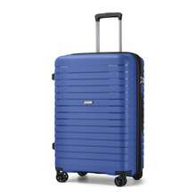 Carry On Suitcase Small 20 Inch Cabin Luggage Medium 24 Inch Large 28 Inch Ribbed PP Hardshell Expandable TSA Lock Cup Holder 3 Piece Luggage Set - Navy Blue - View 13