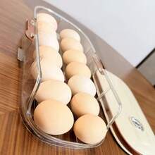 1-Piece Set With Two Rows And Three Layers Of Automatic Rolling And Replenishing Eggs, Egg Storage Box, Kitchen Refrigerator Timer, Dedicated Egg Rack Tray, Anti-Collision Design To Prevent Egg Damage And Waste - Multicolor - View 7