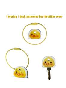1/5/8-Pack Fun Identification Soft Animal Print Silicone Key Covers With Key Rings - Colorful Key Caps For Easy Key Recognition At Home & Office - Ideal For Family & Colleagues, Perfect Gift For Any Occasion - View 13