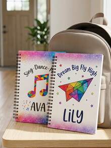 Customized Name Loop Notebook, Suitable For Primary School Students, Parents, Teachers And Gift Buyers. It Is An Assignment Record Book, Suitable For Various Occasions Such As The Start Of The School Year, The New Semester, And Christmas. - Multicolor - View 6