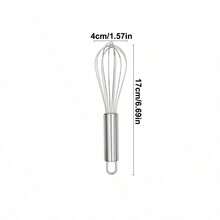 3件套/1件不锈钢打蛋器，厨房工具，用于搅拌蛋液和打发奶油，蛋糕烘焙 - 銀色 - 查看 16