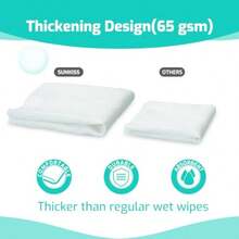 SUNKISS Trustplus Wet Wipes For Adult Rinse Extra Large 8"X12" Body Cleaning Washcloths For Elderly Incontinence And Cleansing 200 4 Packs Of - Unscented - View 4