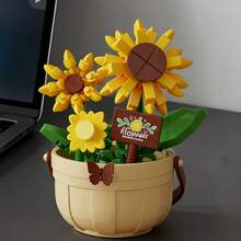 Serie de Bloques de Construcción Mini Realistas de Micropartículas de Plantas en Maceta y Flores, Material ABS, Juego de Bloques de Construcción Creativo para Niños. Pequeño Regalo de Recompensa para el Aula. Juguete Educativo DIY de Ensamblaje Manual, Regalo de Moda para Cumpleaños/Festividades Principales. Serie de Gran - Multicolor - Ver 4