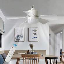 1 Pack Of 30W Ceiling Fan With Light, Remote Control, Dimmable LED Light, E27 Base, Suitable For Living Room, Kitchen, Study, Garage - 1PC - View 2
