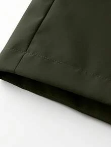 Men's Multi-Color Multi-Pocket Hooded Utility Jacket, Durable & Wrinkle-Resistant Fabric, Windproof Design, Outdoor Functional Style, Suitable For Daily Wear & Commuting, Versatile & Personalized - Army Green - View 3