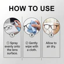 jakehoe Semprotan Perawatan Anti Gores Lensa, Membersihkan Noda pada Kacamata, Semprotan Perawatan Anti Gores Lensa untuk Penglihatan Jernih, Meningkatkan Efek Visual Lensa, Melindungi Lapisan Lensa - Liquid - View 3