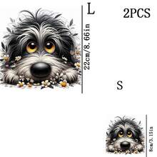 1pc/2pcs/3pcs Daisy Pattern Small Dog Pattern Heat Transfer Stickers, DIY Iron-On Patches, Durable Plastic, T-Shirt Making, Pillow Decoration, Multi-Color, Durable, Washable Plastic DIY Stickers, Suitable For Backpacks, Cushions, Pants, Sofa Covers, Waterproof And Fade-Resistant - T-Shirt Printing Stickers - Multicolor - View 9