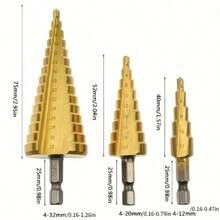 3 Buah Mata Bor Berlapis HSS, Set Mata Bor Listrik Bertingkat dan Satuan 4-32mm, Berbagai Ukuran untuk Pengeboran Kayu & Logam, Ukuran Mudah Dibaca, Termasuk Kotak Penyimpanan - beraneka warna - View 12