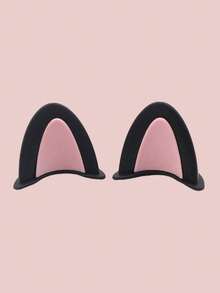 2pcs 3D Cute Cat Ear Helmet Decor - Colorful Cartoon Animal Accessories Suitable For Motorcycle, Electric Bike, Scooter, Bicycle Helmet, Fun And Fashionable Headwear - A - View 13