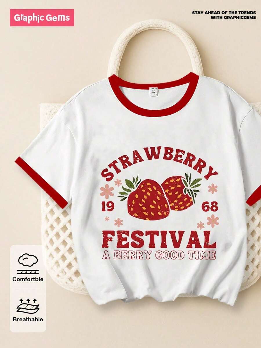 GraphicGems Camiseta de manga corta con cuello redondo para niña, con un encantador diseño de panda de dibujos animados, cómoda para uso diario, ideal para vacaciones al aire libre en verano - Verde militar - Ver 1