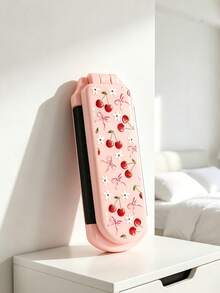 1pc/Mini Pocket Small Foldable Portable Soft Round Bead Air Cushion Anti-Static Detangling Hair Brush Pink ABS Plastic Integrated With High-Definition Makeup Mirror Portable Hair Comb Sweet Girl Y2K Style Pink Foldable Mirror Comb Pink Leopard Print Red Five-Star Cherry Bow Print Flip Cover Brush Soft Round Head Air Cushion Hair Care Detangling Brush Portable Makeup Hair Comb Daily School Travel All Seasons Portable Small Comb - Pink Cherry Cushion Comb - View 13