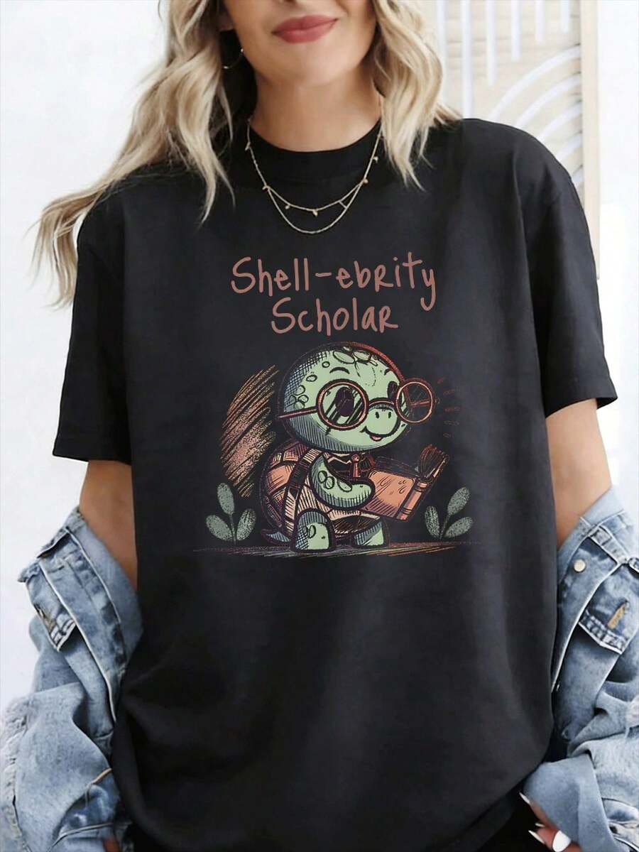 Women T-Shirts - 黑色 - 查看 1