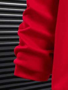 Hoodie dan Celana Olahraga Hangat dengan Motif Huruf untuk Anak Laki-Laki Remaja - Merah - View 4