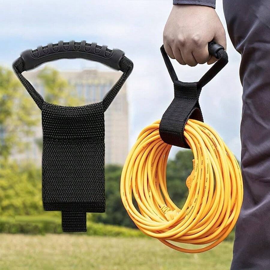 Heavy Duty Storage Strap With Triangular Buckle, Garage Storage Extension Cord Storage Device, Hook And Loop Storage Rack, Suitable For Ropes, Cables, Hoses, Ropes, RVs, Boats, Garages, And Home Decoration