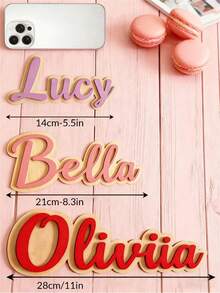 1PC Customized Name Sign, Double Layer Material Durable, Personalized Name Photo Prop Decor, Multi-Functional Wall Hanging Room Decoration, Customized Party Decoration, Perfect Gift, Room Decor, Aesthetic Room Decor - Multicolor - View 9