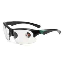 1PC Men's Outdoor Sports Photochromic Half-Frame Cycling Glasses, 2-In-1 White To Gray - Multicolor - View 11