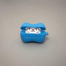 1件趣味藍色肥皂造型軟矽膠保護套,適用於 Apple 第2代/第3代無線藍牙耳機 - 查看 7