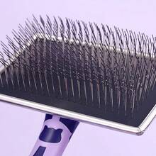 Pet Grooming Long Pin Brush - Features Extra-Long Stainless Steel Pins For Brushing Qut Tangles And Knots, Suitable For Wiry, Long, And Thick Coats On Medium To Large Dog Breeds. - View 8