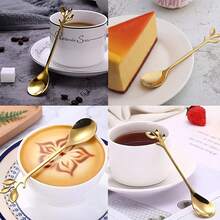 1 Set Constellation Swan Shaped Spoons, 6Pcs Stainless Steel Fruit Dessert Coffee Spoons With Swan Storage Base, Multi-Scene Tableware For Kitchen, Hotel & Cafe, Perfect Christmas And Holiday Gifts - A - View 4
