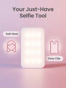 1pc LED Selfie Fill Light, 3 Lighting Modes, Portable Mini Clip-On Fill Light, Suitable For Makeup, Live Streaming, Zoom Meetings, Rechargeable, Compatible With Phone, Camera, Home Decor, Room Decor, Halloween Decor, 250mAh - Fill Light - View 12