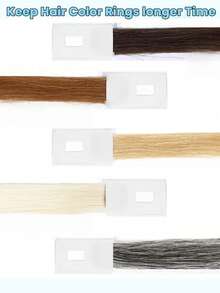 30pcs Human Hair Swatches Straight Hair Pieces For Testing Color For Dyeing Test Perfect For Professional Use 6-8 Inch - Multicolor - View 4