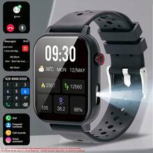 SIDAKEYE Smartwatch (Suitable For Women, Couples, Men) 1.83-Inch Screen, Colorful Silicone Strap, Functions Include Flashlight, Alarm, Camera, Photo Album, Calendar, Pedometer, Calculator, Stopwatch, 260mAh Battery. - View 9