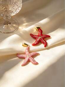 Multi-Style Korean Gentle Beach Style Stainless Steel Starfish DIY Pendant, Skin-Friendly And Sweat-Resistant, Multi-Color Gold-Edged Starfish, Detachable Multi-Layer Layering, Graduation Commemoration, Flower & Music Festival, Pool Leisure, Coastal Photography, Short Town Trip Accessory - Multicolor - View 3