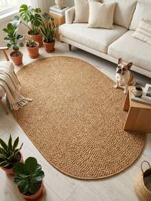 1pc Oval Area Rug, Decorative Carpet, Bedroom Decor, Floor Mat, Rug, Home Decor, Living Room Carpet, Small Living Room Rug, Bedroom Rug, Living Room Home Decor, Outdoor Rug, Washable Carpet - Multicolor B - View 2