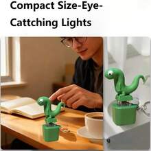 2026 New Lizard Rechargeable Keychain, Sound & Colorful Light Button Toy, Anxiety Relief For Car & Bag Charm, Unique Father's Day Gift, Stress Toy - 1 - 查看 3