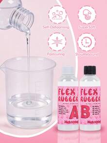 30件組 Taba 手作套裝 100ml+100ml，DIY 珠寶製作套件，1:1 AB 液態矽膠附 3 個模具，超柔軟凝膠手工製作套件，生日節日禮物派對小禮，適合初學者，適用 14 歲以上 - set - 查看 5