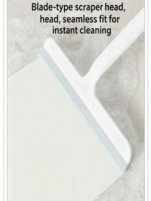 1pc Glass Surface Cleaner, Powerful Scraper With Durable Plastic And Silicone Structure, Ergonomic Handle For Easy Cleaning, With Hook For Hanging Storage And Space Saving, Suitable For Bathroom, Shower, Kitchen, Mirror, Tile, Countertop, Floor Cleaning, For Home, Office, Rental Apartment, School Cleaning Tool - Multicolor - View 3