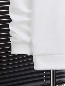 Youth Boy Letter Print Warm Hoodie And Pants Set - White - View 4
