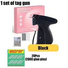 Fine Sewing Gun, Mini Sewing Gun, Quick Clothing Repair Tool, Micro Label Gun, With 6 Fine Needles And 1000 Fasteners, Quick Adhesive Sewing Gun, Hemming Tool, This Item Has AB 2 Set Options - A: 1 Set Label Gun, B: Separate Glue Needles 20pcs (2000 Shots) - Black - View 2