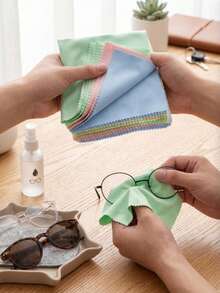 120/100/80/60/40/10pcs Ultra-Fine Microfiber Eyeglass Cleaning Cloths, Soft Scratch-Resistant Reusable Lens Wipes, Multi-Color Random Screen Cleaning Cloths, Suitable For Glasses, Cameras, Jewelry And Electronic Devices Daily Cleaning Supplies - Multicolor - View 4