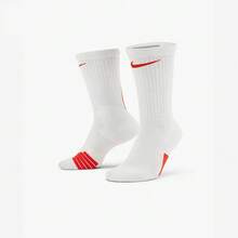 Nike Elite Logo嵌花針織速乾籃球運動中筒襪 男女同款 1雙裝 白色 - 白色 - 查看 2