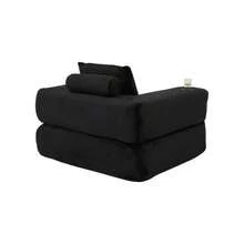 Folding Corduroy Sofa With High-Density Foam And Spring Core For Stable Seating, Side Pocket And Cup Holder, Armrest With Zip, Vacuum Packed, Easy Assembly, For Apartment And Living Room. - 黑色 - 查看 11