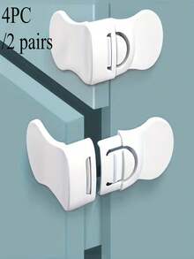 2/4/8pcs Safety Lock Set, Perfect For Securing Cabinets, Drawers And Refrigerators - Easy Installation Without Drilling, Made Of Durable ABS Material, Suitable For Refrigerators, Drawers, Cabinets - Upgraded Version - View 3