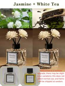 1pc/2pcs 50ml Home Fragrance Oil Set, Osmanthus, Jasmine, White Peach, White Tea, Gardenia Scents, Long-Lasting And Fresh, Suitable For Bathroom, Living Room, Bedroom (Random Quantity Of Fragrance Sticks/Decorative Flowers) - 多款香型 - 查看 22