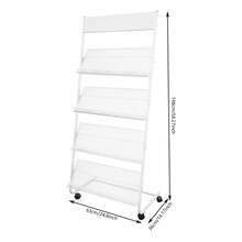 YUNRUX Zeitschriftenständer, Bodenstehender Zeitschriftenständer, Zeitschriftenständer mit Rädern - 1PC - Übersicht 2